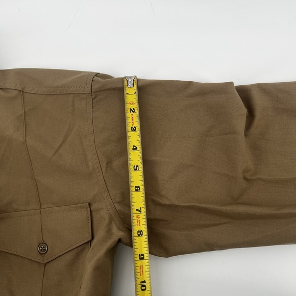U.S. military DSCP Valor Collection Men's dress shirt 16x35 Khaki Made in USA - Picture 10 of 13